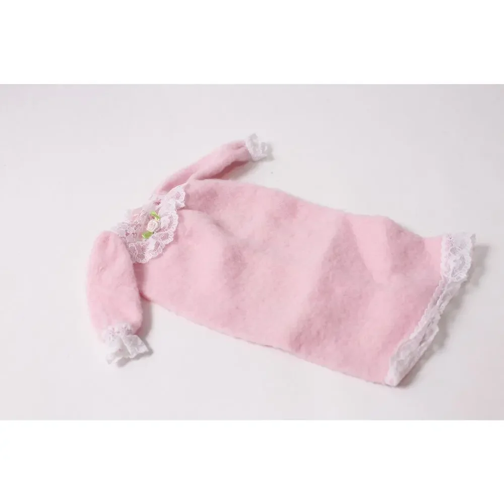 Mattel Bed Time Barbie Nightgown Pink Sleep Floppy Doll Clothes  ~